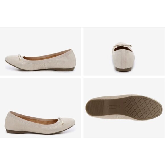 KELLY & KATIE Perri Slip-On Ballet Flat Shoe, Women's 9M, Beige Sparkle - Picture 15 of 15